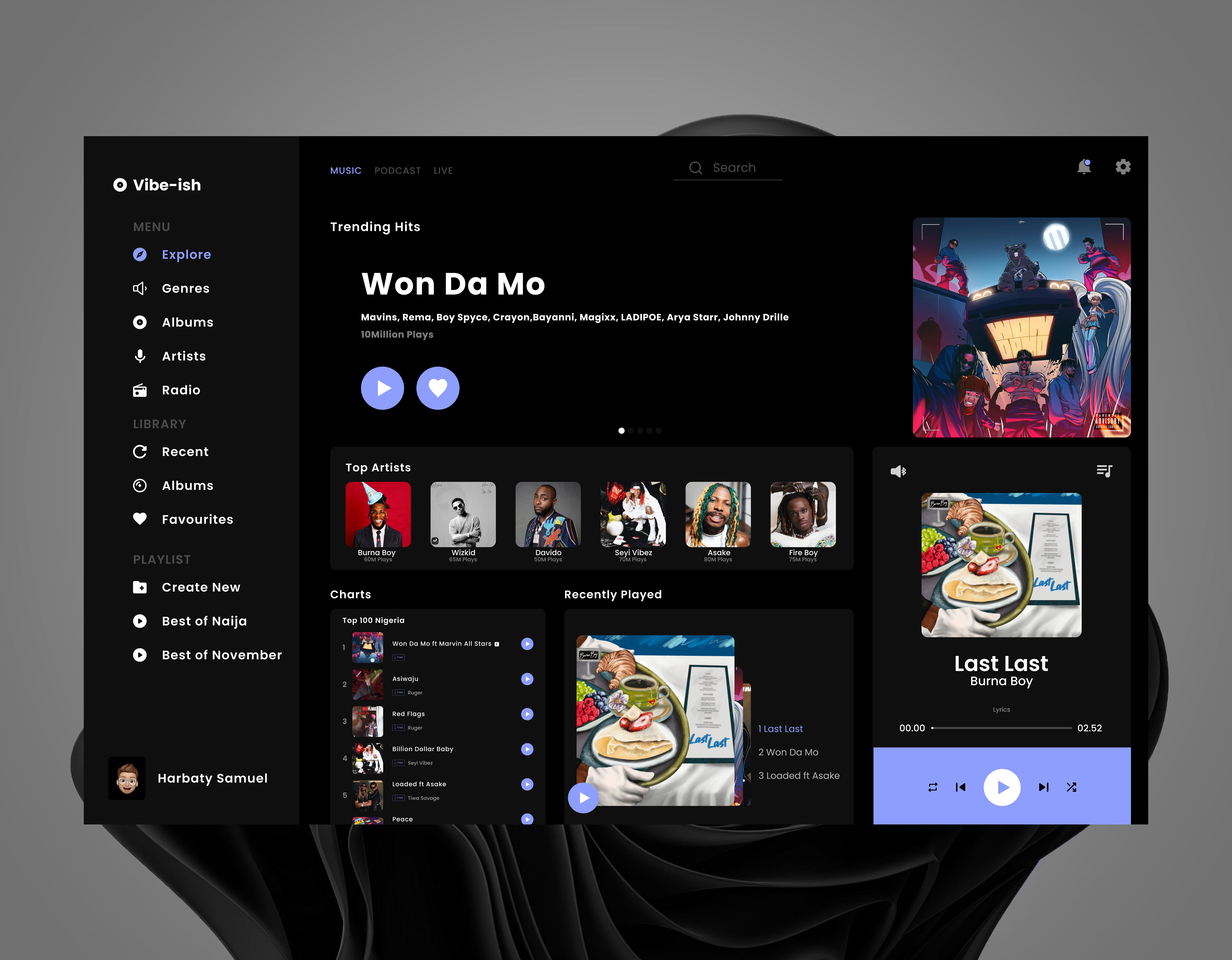 Vibe-ish music player